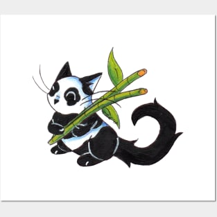 Panda Cat Posters and Art